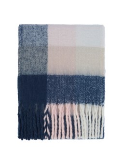 ECHARPE FRANGES EPAISSE DOUCE ROSE ECRU BLEU MARIE LSC 0460 NY91 Barbour femme homme 1