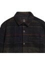 BLOUSON CHEMISE TARTAN SHADOW VERT NAVY FLANELLE NYLON MOS 0511 TN43 Barbour homme boutique Strasbourg shop online store col