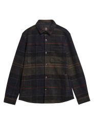 BLOUSON CHEMISE TARTAN SHADOW VERT NAVY FLANELLE NYLON MOS 0511 TN43 Barbour homme boutique Strasbourg shop online store flat