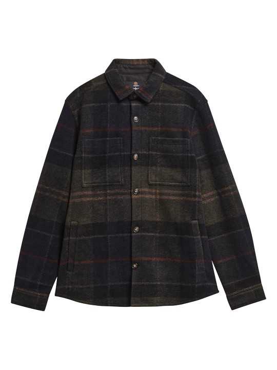 BLOUSON CHEMISE TARTAN SHADOW VERT NAVY FLANELLE NYLON MOS 0511 TN43 Barbour homme boutique Strasbourg shop online store flat