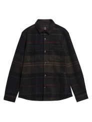 BLOUSON CHEMISE TARTAN SHADOW VERT NAVY FLANELLE NYLON MOS 0511 TN43 Barbour homme boutique Strasbourg shop online store vue