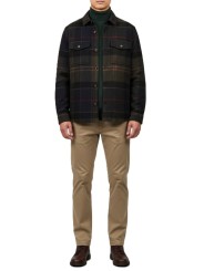 BLOUSON CHEMISE TARTAN SHADOW VERT NAVY FLANELLE NYLON MOS 0511 TN43 Barbour homme