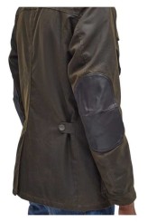 VESTE OGSTON WAXEE PLASTRON MATELASSE OLIVE MWX0700 OL51 BARBOUR HOMME boutique Strasbourg france onlibne store shop dos