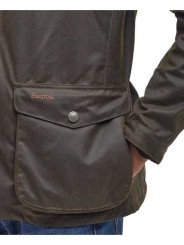 VESTE OGSTON WAXEE PLASTRON MATELASSE OLIVE MWX0700 OL51 BARBOUR HOMME boutique Strasbourg france onlibne store shop poches