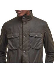 VESTE OGSTON WAXEE PLASTRON MATELASSE OLIVE MWX0700 OL51 BARBOUR HOMME boutique Strasbourg france onlibne store shop zoom