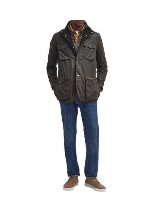 VESTE OGSTON WAXEE PLASTRON MATELASSE OLIVE MWX0700 OL51 BARBOUR HOMME boutique Strasbourg france onlibne store shop look