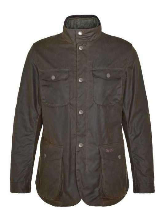 VESTE OGSTON WAXEE PLASTRON MATELASSE OLIVE MWX0700 OL51 BARBOUR HOMME boutique Strasbourg france onlibne store shop vue