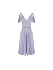 ROBE LONGUE COROLLE MAUVE NOEUDS EPAULES AB9036 1E2 ev7 ELISABETTA FRANCHI femme boutique Strasbourg vêtement shop online flat
