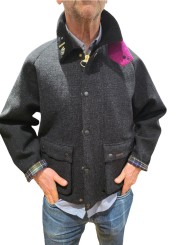 BLOUSON PAUL SMITH TRANSPORT CHINE GRIS MWX0318 CH71 BARBOUR homme femme boutique Strasbourg vêtement shop online front