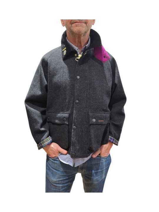 BLOUSON PAUL SMITH TRANSPORT CHINE GRIS MWX0318 CH71 BARBOUR homme femme boutique Strasbourg vêtement shop online look BLOUSON PAUL SMITH TRANSPORT CHINE GRIS MWX0318 CH71 BARBOUR homme femme boutique Strasbourg vêtement shop online look