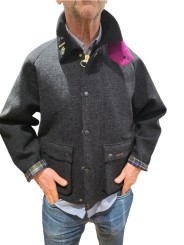 BLOUSON PAUL SMITH TRANSPORT CHINE GRIS MWX0318 CH71 BARBOUR homme femme boutique Strasbourg vêtement shop online vue