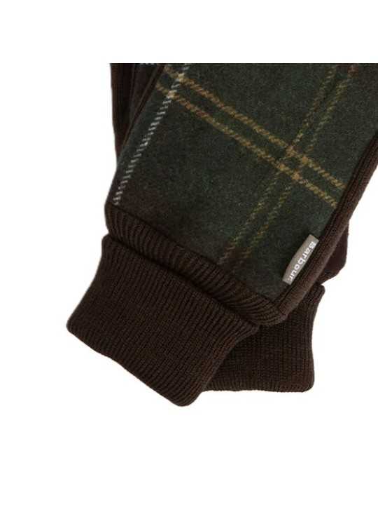 GANTS TARTAN LAINE WATERPROOF VERT ROUGE HCKNEY MGL 0144 TN11 Barbour homme boutique Strasbourg France online store glow détail