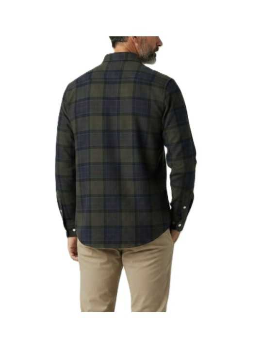 CHEMISE FLANELLE TARTAN SHADOW NAVY VERT FORTROSE MSH 4991 TN43 boutique Strasbourg vêtement Barbour homme shoponline dos