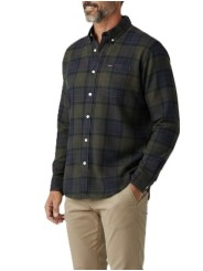 CHEMISE FLANELLE TARTAN SHADOW NAVY VERT FORTROSE MSH 4991 TN43 boutique Strasbourg vêtement Barbour homme shoponline profil