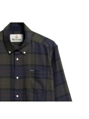 CHEMISE FLANELLE TARTAN SHADOW NAVY VERT FORTROSE MSH 4991 TN43 boutique Strasbourg vêtement Barbour homme shoponline col