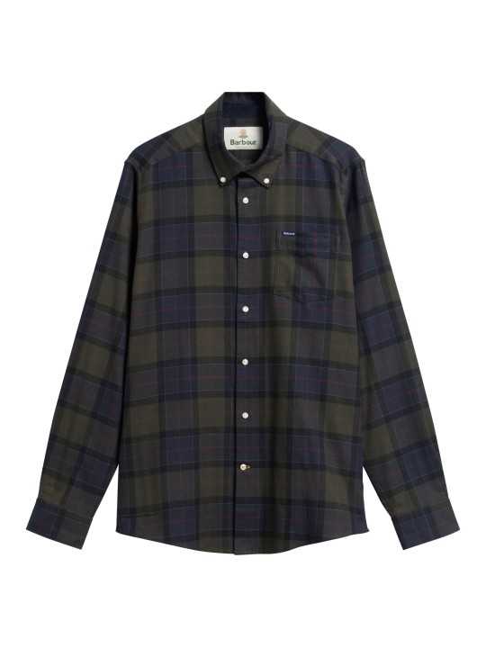 CHEMISE FLANELLE TARTAN SHADOW NAVY VERT FORTROSE MSH 4991 TN43 boutique Strasbourg vêtement Barbour homme shoponline flat
