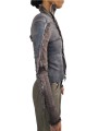 Blouson jeans tie & die Gary Jacket rose bleu RP02F 5701 SDWRCM 23100 Rick Owens femme boutique Strasbourg vêtement profil