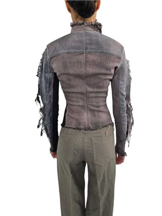 Blouson jeans tie & die Gary Jacket rose bleu RP02F 5701 SDWRCM 23100 Rick Owens femme boutique Strasbourg vêtement dos