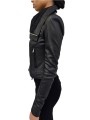 Blouson cuir noir Classic Byker agneau plongé RP02F 5708 LBK 09 Rick Owens Femme vêtement boutique Store shop online profil