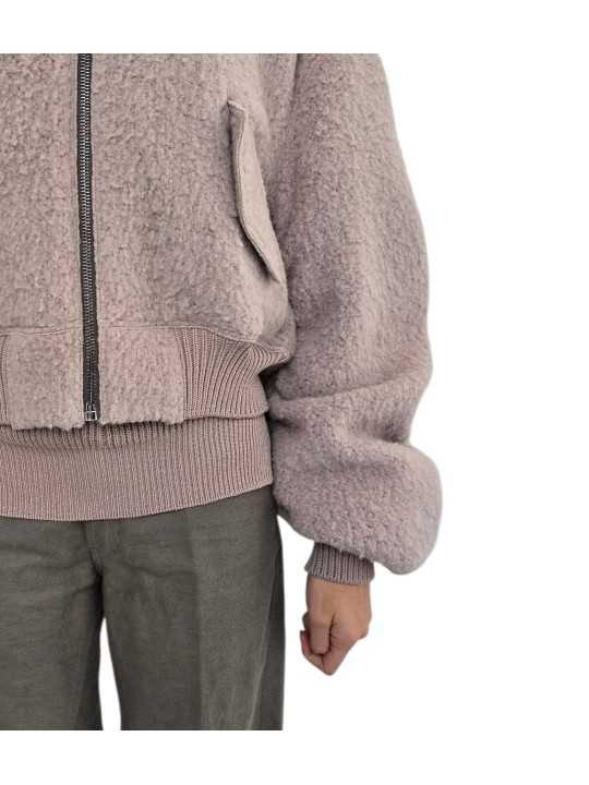 Bombers alpaga rose Secchia Cropped Flight RP02F 5702 WPA 23 Rick Owens Femme boutique Strasbourg vêtement shop online store d