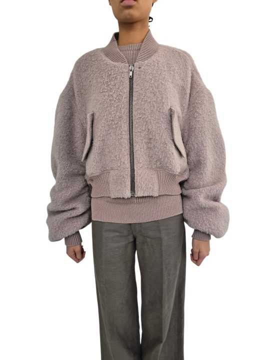 Bombers alpaga rose Secchia Cropped Flight RP02F 5702 WPA 23 Rick Owens Femme boutique Strasbourg vêtement shop online store dvt