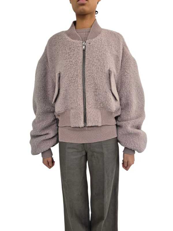 Bombers alpaga rose Secchia Cropped Flight RP02F 5702 WPA 23 Rick Owens Femme boutique Strasbourg vêtement shop online store dvt