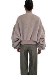 Bombers alpaga rose Secchia Cropped Flight RP02F 5702 WPA 23 Rick Owens Femme boutique Strasbourg vêtement shop online store dos