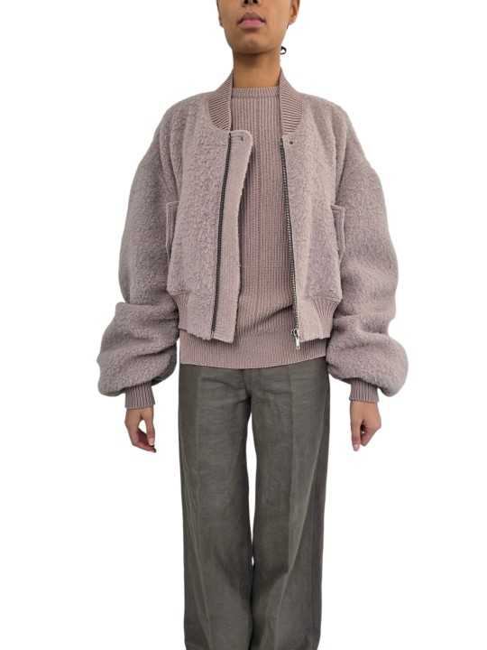 Bombers alpaga rose Secchia Cropped Flight RP02F 5702 WPA 23 Rick Owens Femme boutique Strasbourg vêtement shop online store l
