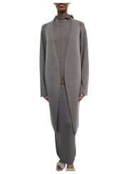Gilet long bicolor Dust Naturel écru intérieur Cyclops Coat Rick Owens femme RP02F 5600 KWVD 342 boutique Strasbourg vêtement fr