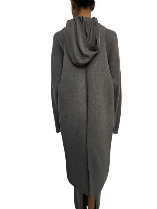 Gilet long bicolor Dust Naturel écru intérieur Cyclops Coat Rick Owens femme RP02F 5600 KWVD 342 boutique Strasbourg vêtement do
