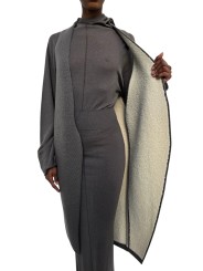 Gilet long bicolor Dust Naturel écru intérieur Cyclops Coat Rick Owens femme RP02F 5600 KWVD 342 boutique Strasbourg vêtement op