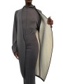 Gilet long bicolor Dust Naturel écru intérieur Cyclops Coat Rick Owens femme RP02F 5600 KWVD 342 boutique Strasbourg vêtement op