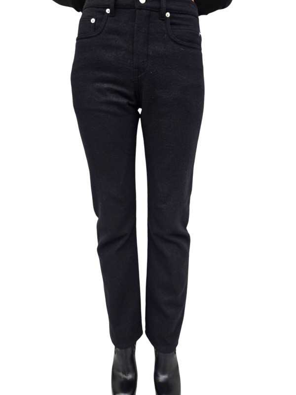 JEANS NOIR FLANELLE VDD PANTS RP02F 5326 FLM 09 RICK OWENS FEMME vêtement Strasbourg boutique store shoponline front