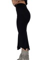 JUPE LONGUE NOIR MAILLE GODET CALF SKIRT RP02F 5677 ML 09 RICK OWENS FEMME boutique vêtement store shop online profil