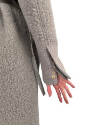 Manteau alpaga bouclette dark pearl croisé ceinture Soft Cyclops Coat Rick Owens femme RP02F 5914 WPA 48 boutique vêtement