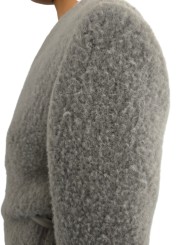 Manteau alpaga bouclette dark pearl croisé ceinture Soft Cyclops Coat Rick Owens femme RP02F 5914 WPA 48 boutique vêtement zoom