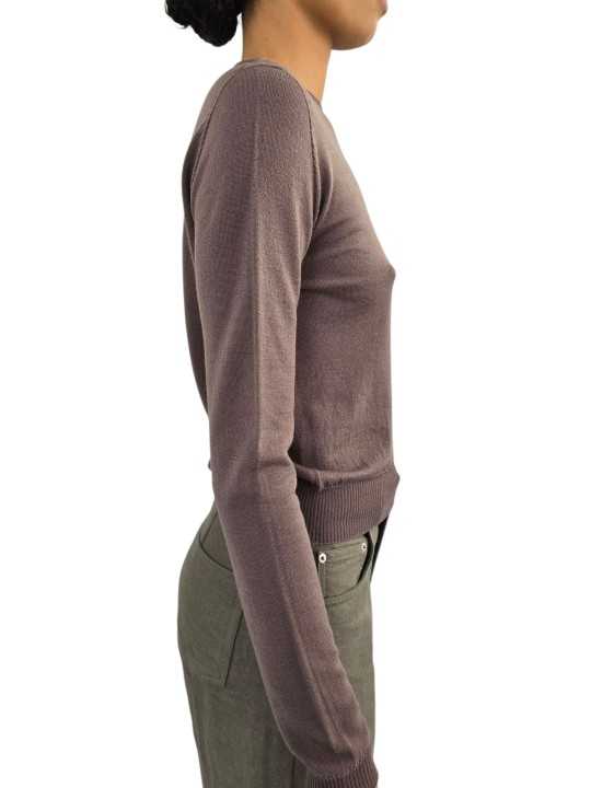Pull laine vierge Ls Crater Rose RP02F 5629 M 23 Rick Owens Femme store boutique Strasbourg France vêtement shop online profil