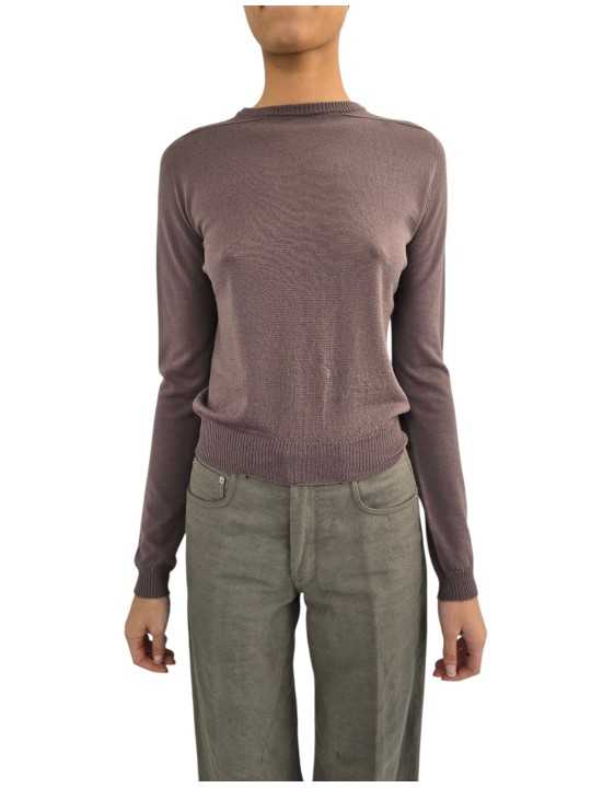 Pull laine vierge Ls Crater Rose RP02F 5629 M 23 Rick Owens Femme store boutique Strasbourg France vêtement shop online front