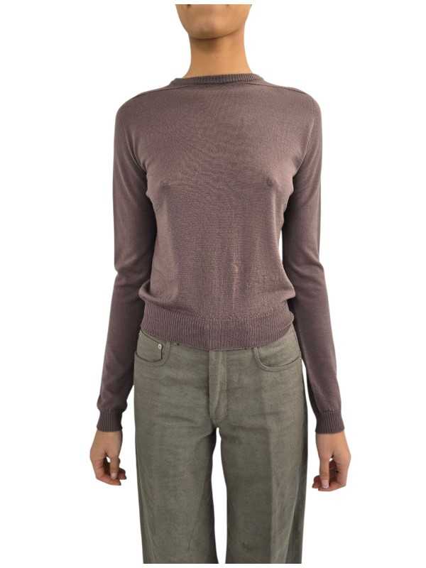 Pull laine vierge Ls Crater Rose RP02F 5629 M 23 Rick Owens Femme store boutique Strasbourg France vêtement shop online front