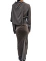 Pull laine vierge Scarf Top Dust manches longues écharpe RP02F 5622 M 34 Rick Owens Femme boutique Strasbourg vêtement back