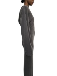 Robe longue maille fine capuche Dust Hooded Dress Rick Owens Femme RP02F 5649 M 34 boutique vêtement Strasbourg France store p