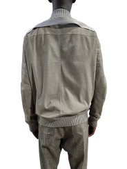 Blouson cuir Dark Pearl Heizer Flight poches plaquées RU02F 4779 LBS 48 Rick Owens homme boutique Strasbourg dos