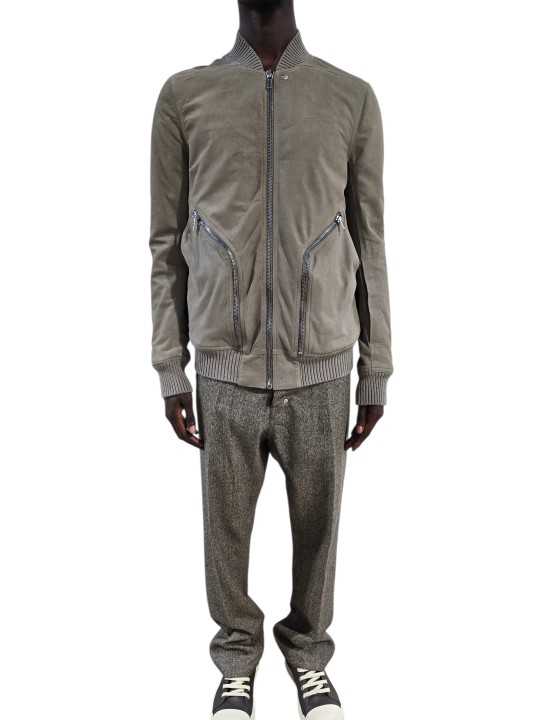 Blouson cuir Dark Pearl Heizer Flight poches plaquées RU02F 4779 LBS 48 Rick Owens homme boutique Strasbourg look