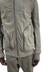 Blouson cuir Dark Pearl Heizer Flight poches plaquées RU02F 4779 LBS 48 Rick Owens homme boutique Strasbourg poche