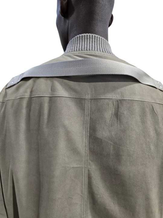 Blouson cuir Dark Pearl Heizer Flight poches plaquées RU02F 4779 LBS 48 Rick Owens homme boutique Strasbourg sangle
