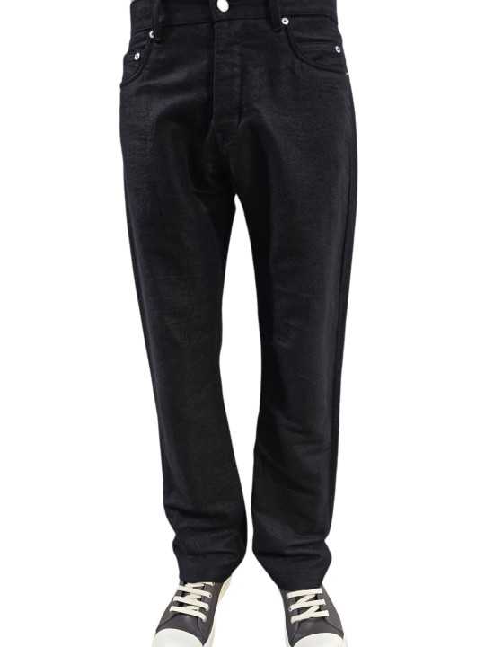 Jeans noir moleskin brossé Kurdt RU02F 4399 MOR 09 Rick Owens Homme boutique Strasbourg shop vêtement front
