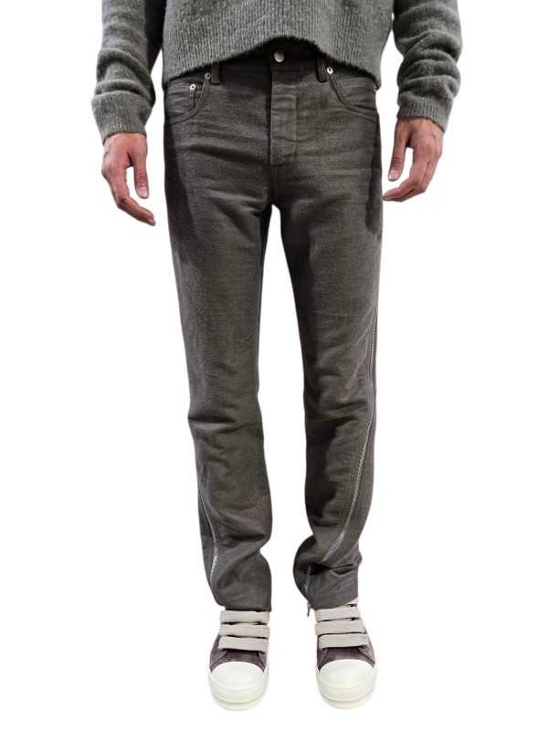 Jeans zippé Dust Vega Jeans RU02F 4394 MOR 34 Rick Owens Homme boutique Strasbourg vêtement front