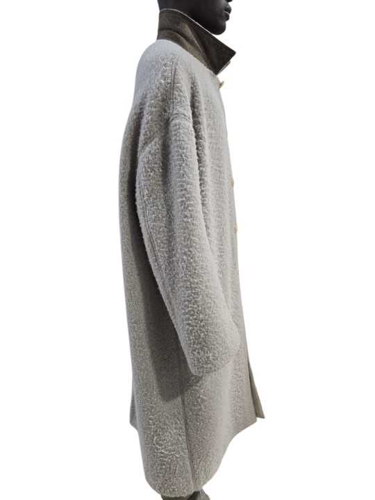 MANTEAU DROIT DARK PEARL BUTTONED BRAD COAT ALPAGA RU02F 4970 WPA 48 RICK OWENS homme boutique Strasbourg vêtement profil