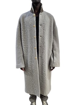 MANTEAU DROIT DARK PEARL BUTTONED BRAD COAT ALPAGA RU02F 4970 WPA 48 RICK OWENS homme boutique Strasbourg vêtement front