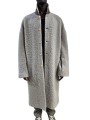 MANTEAU DROIT DARK PEARL BUTTONED BRAD COAT ALPAGA RU02F 4970 WPA 48 RICK OWENS homme boutique Strasbourg vêtement front